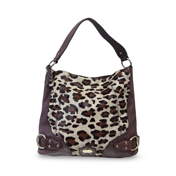 Michael Kors Handbags - Michael kors Leopard Print Shoulder Bag calf hair/leather EUC